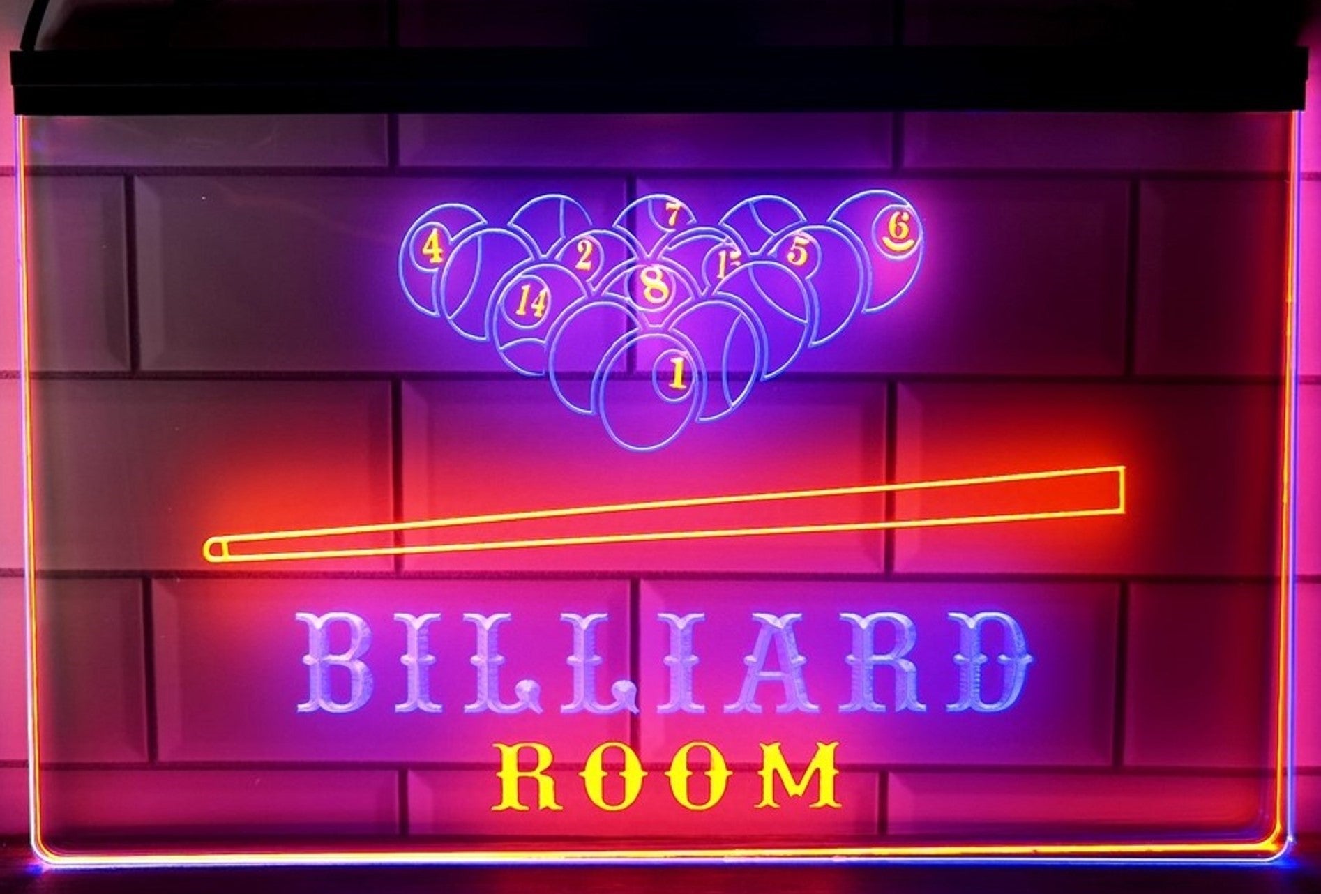 Billiard Room Led Neon Sign Dual Color Home Pool Room Billiards Hall Decor
