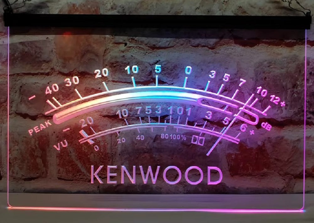 Kenwood Peak VU dB Led Neon Sign Multi Mode Wall Hanging Desktop Decor