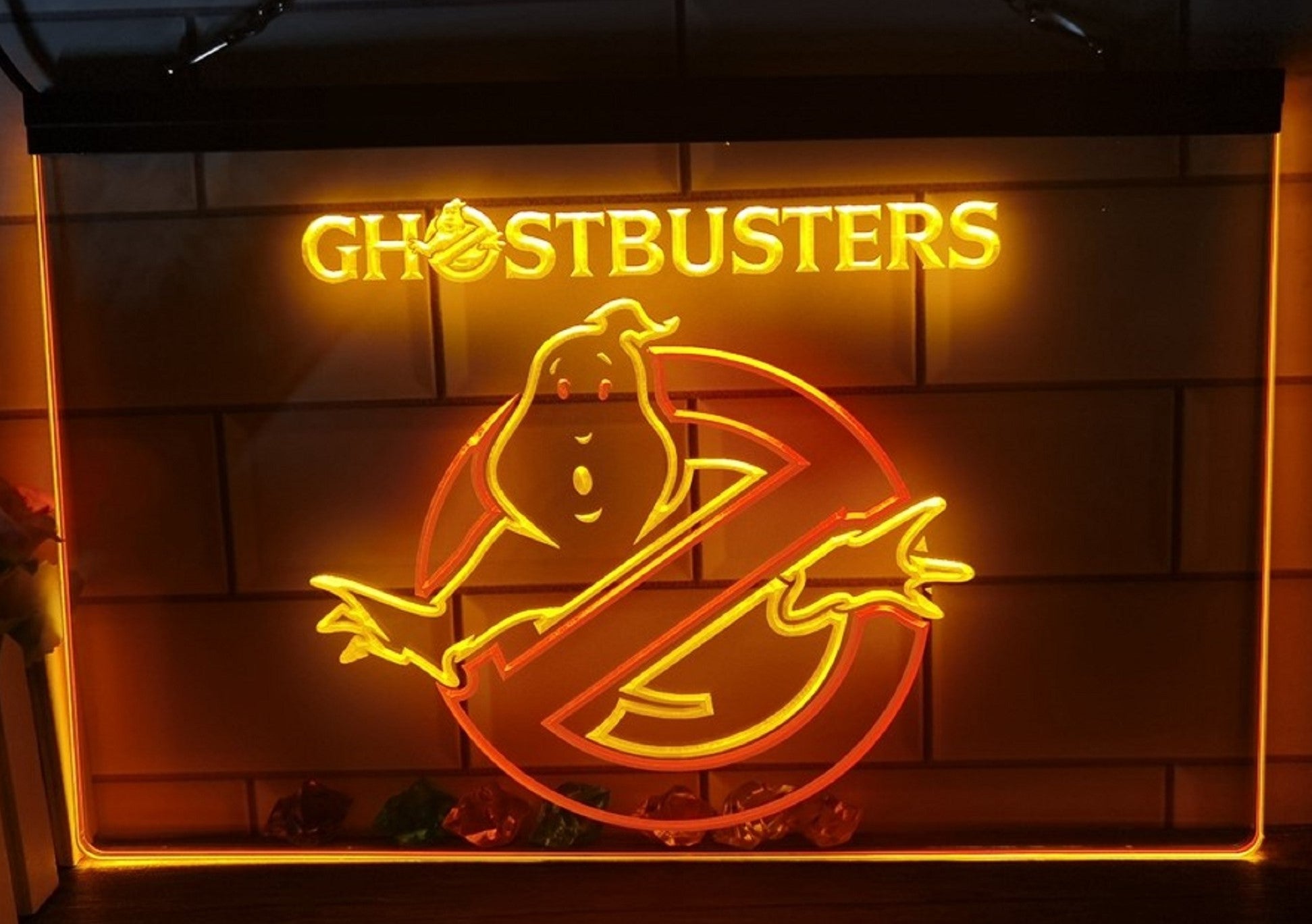 Ghostbusters Led Neon Sign Dual Color Cinema Theatre Home Movie Room Decor
