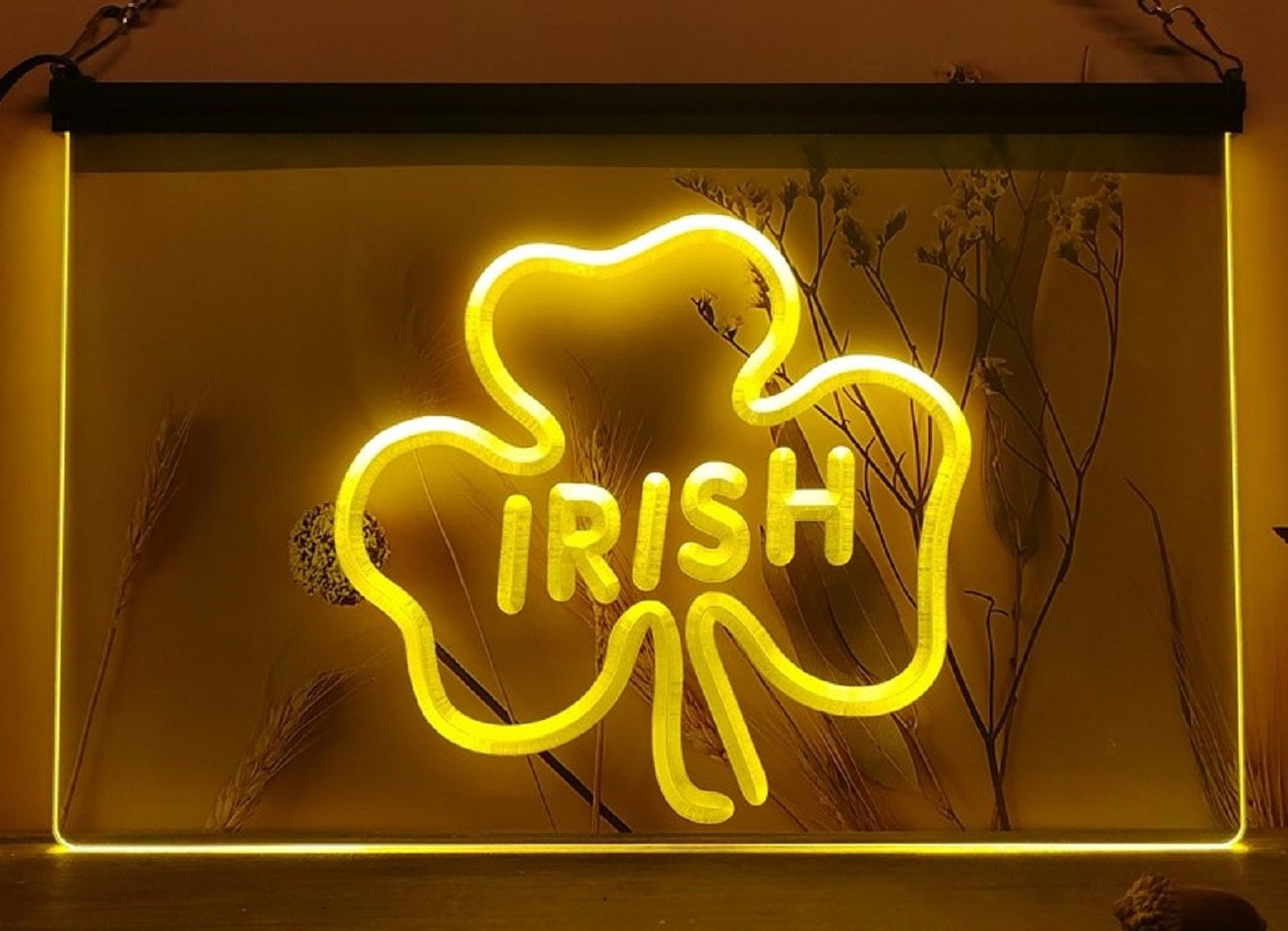 Shamrock Ireland Led Neon Sign Wall Hanging Or Desktop Decor