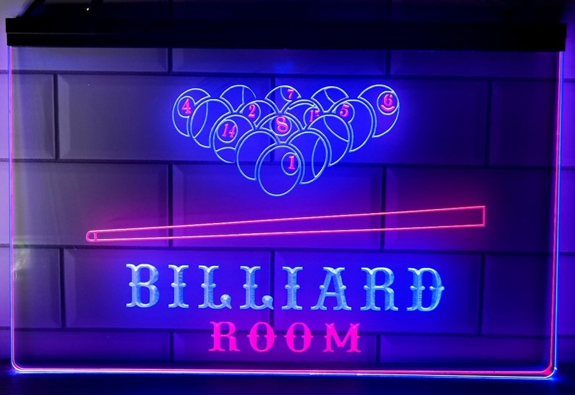 Billiard Room Led Neon Sign Dual Color Home Pool Room Billiards Hall Decor