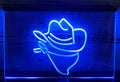 Cowboy Hat Face Led Neon Sign Home Man Cave Cowboys Ranch Room Decor