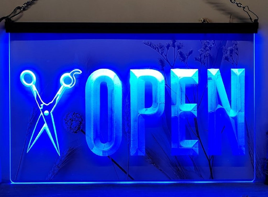 Barber Salon Open Led Neon Sign Barber Shop Haircut Salon Decor