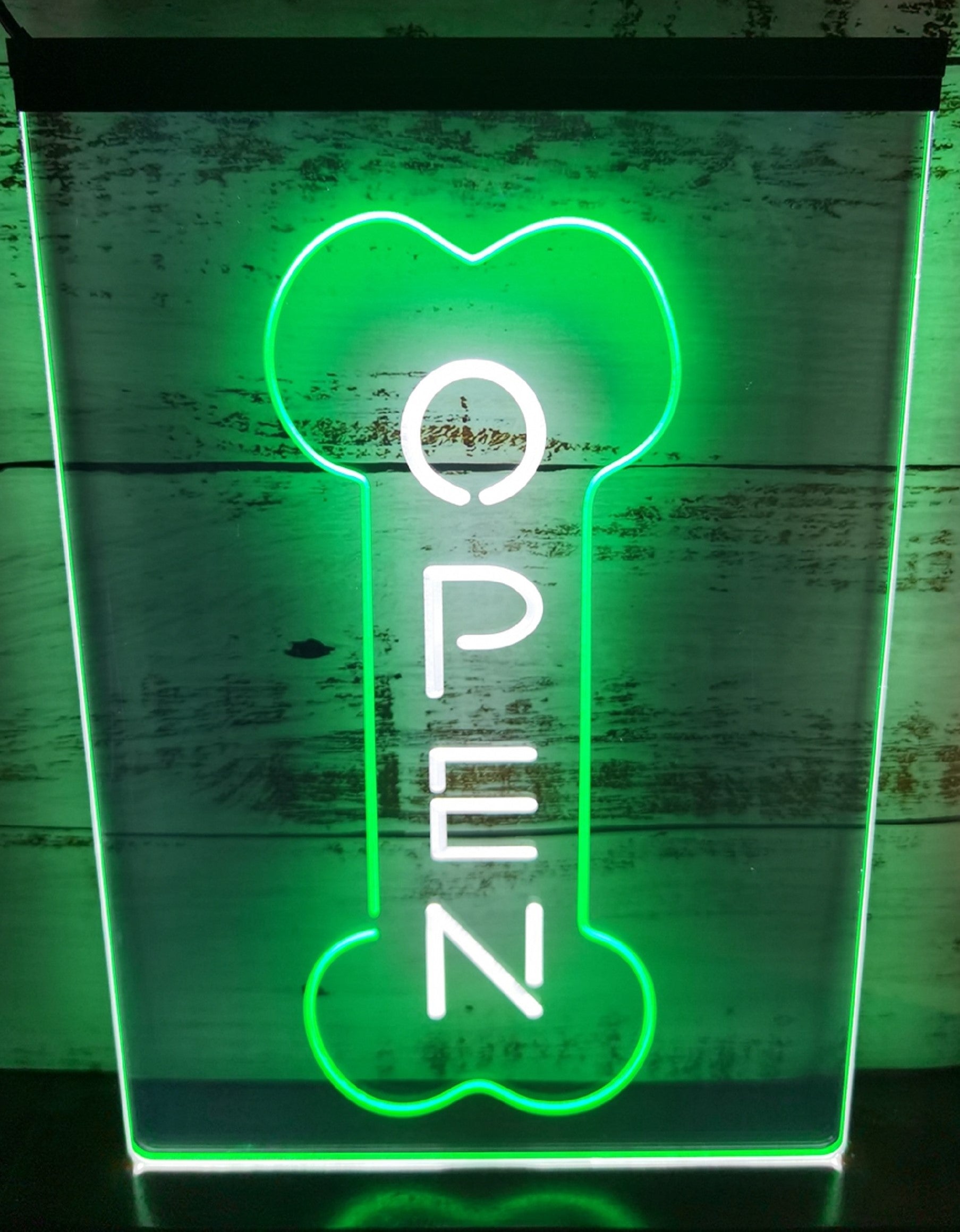 Open Dog Grooming Led Neon Sign Dual Color Pet Dog Grooming Shop Decor