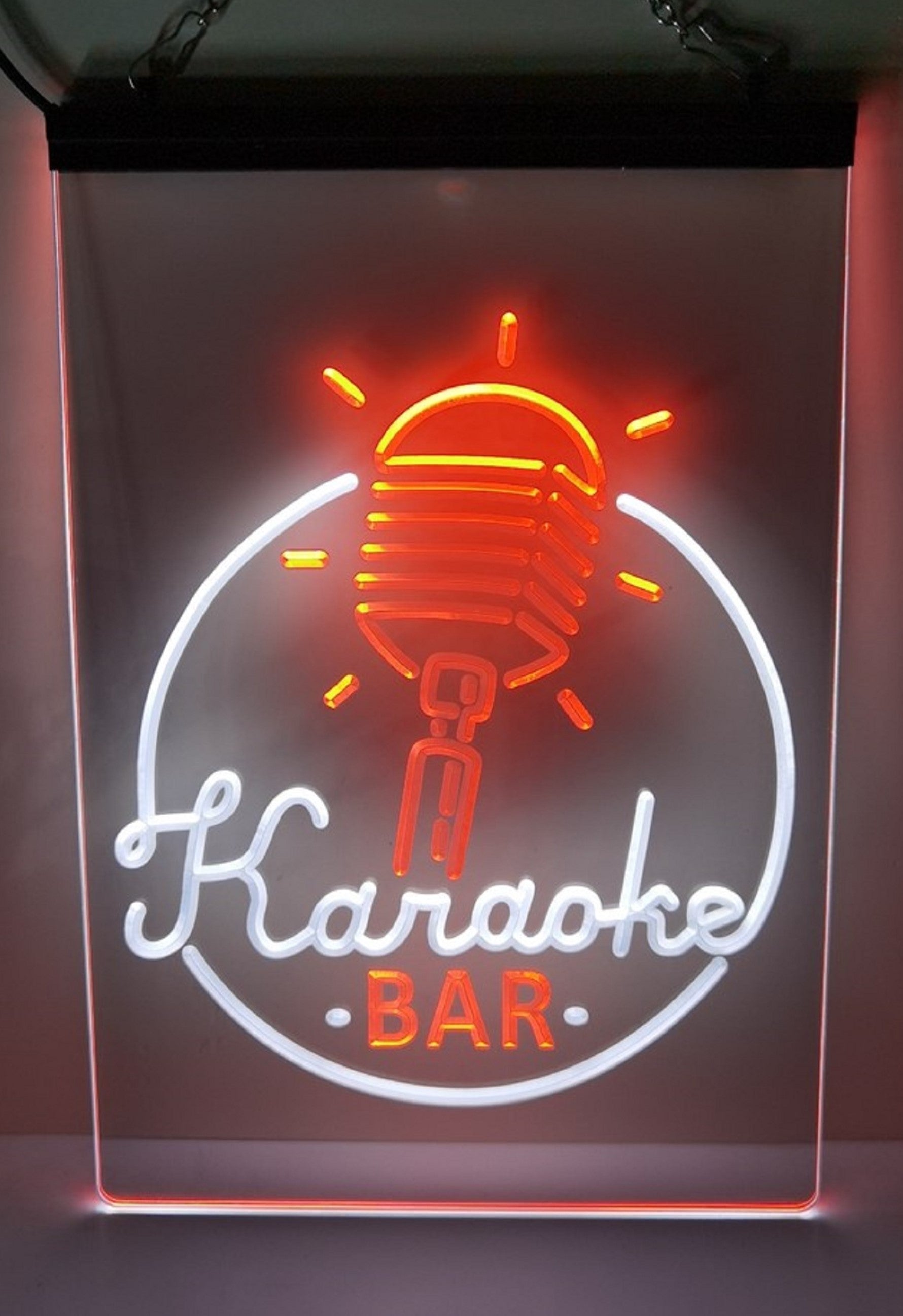Karaoke Bar Led Neon Sign Dual Color Home Music Room Karaoke Club Studio Music Decor