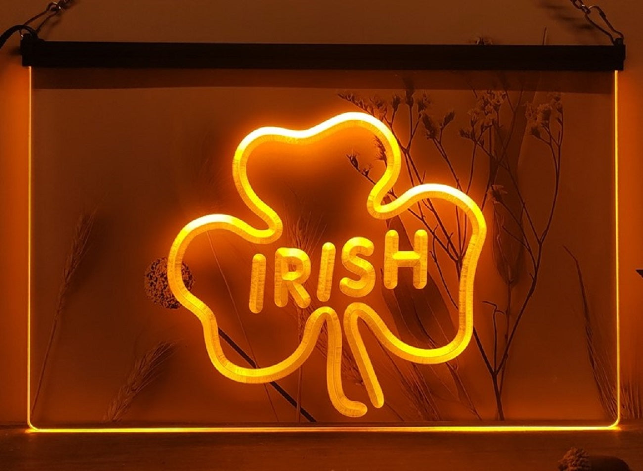 Shamrock Ireland Led Neon Sign Wall Hanging Or Desktop Decor
