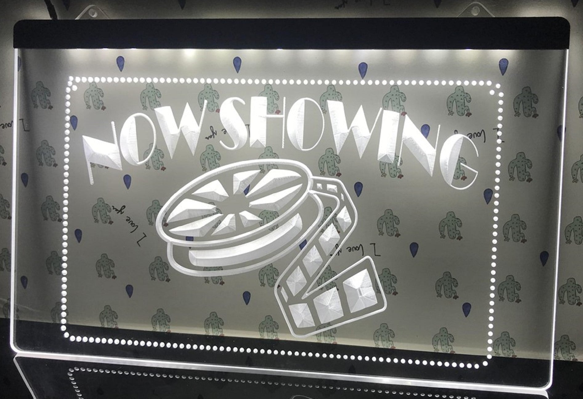 Now Showing Filming Led Neon Sign Cinema Theatre Home Movie Room Decor