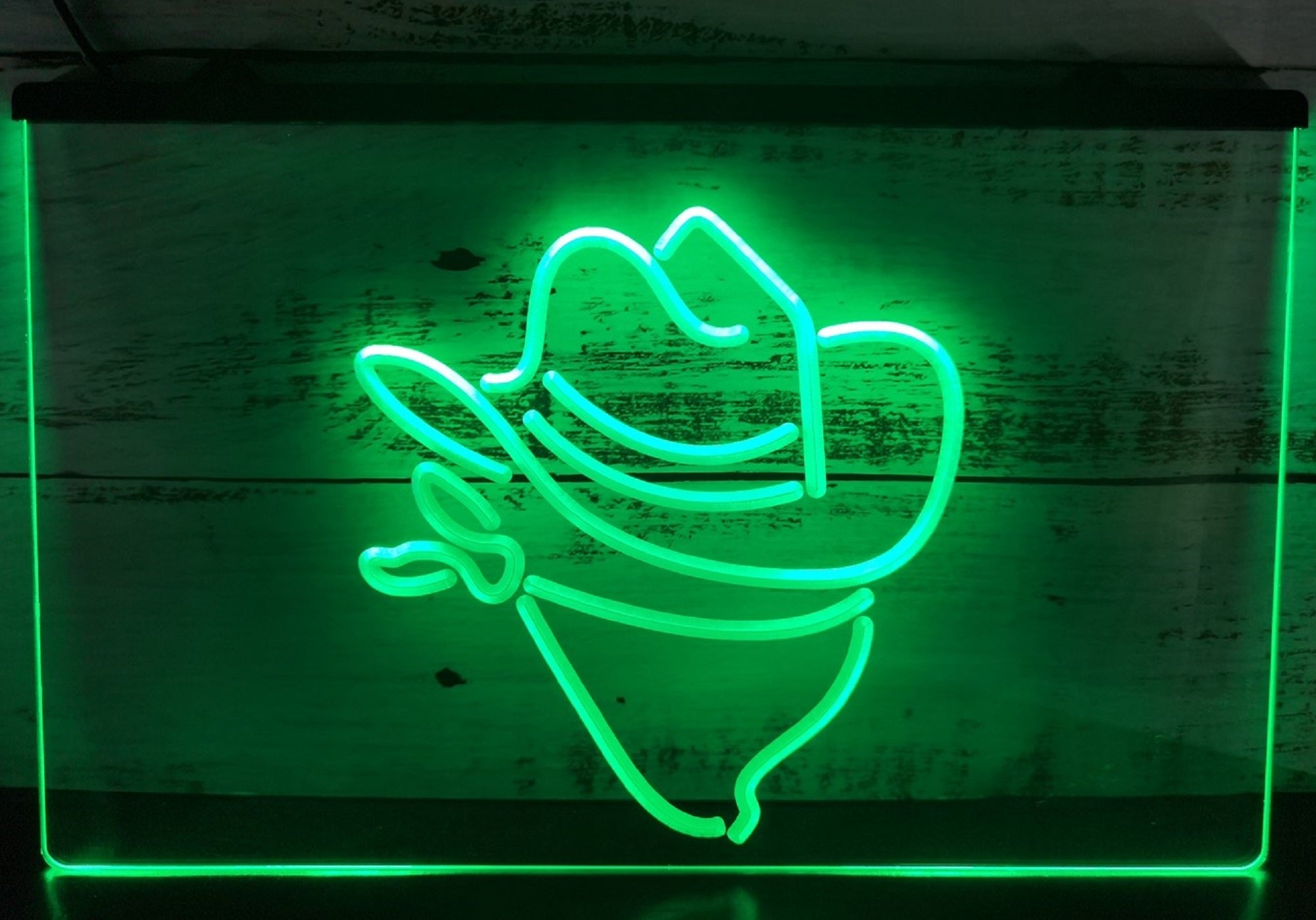 Cowboy Hat Face Led Neon Sign Home Man Cave Cowboys Ranch Room Decor