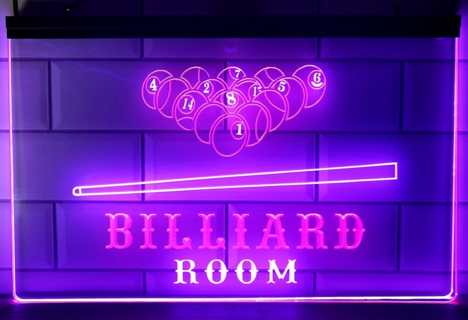 Billiard Room Led Neon Sign Dual Color Home Pool Room Billiards Hall Decor
