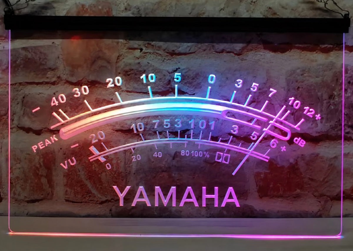 Yamaha Peak VU dB Led Neon Sign Multi Mode Home Music Room Audio Studio Decor