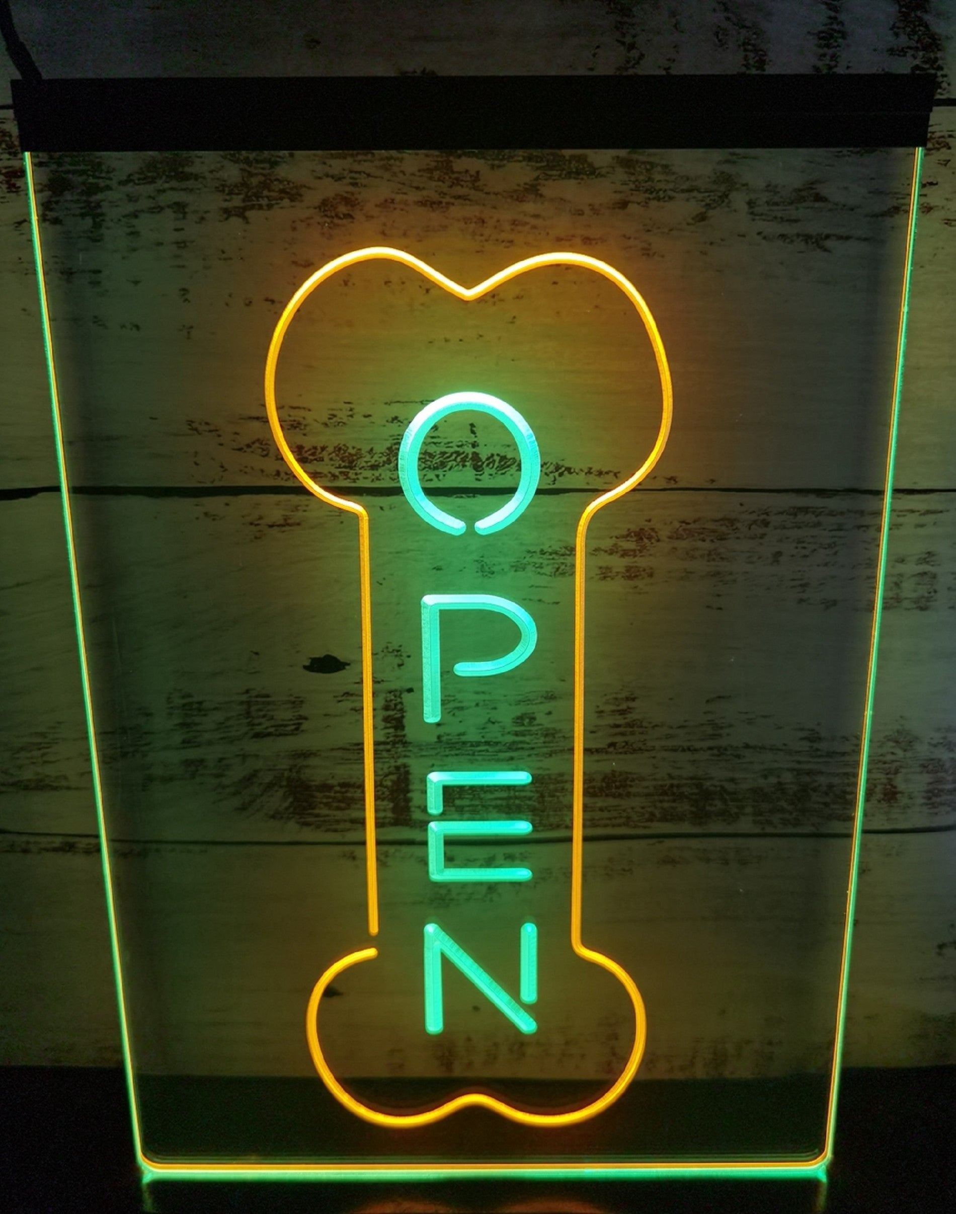 Open Dog Grooming Led Neon Sign Dual Color Pet Dog Grooming Shop Decor
