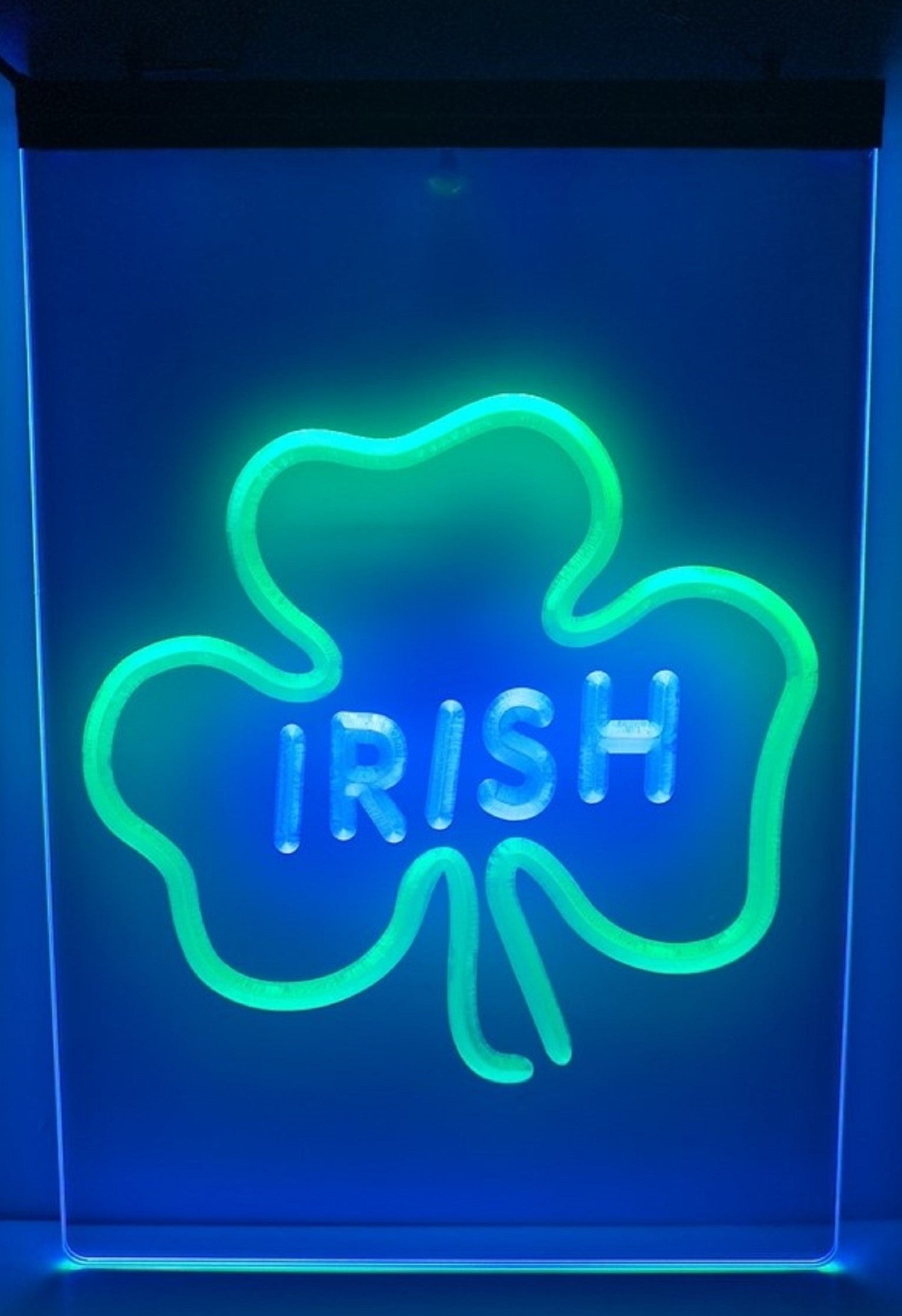 Shamrock Ireland Led Neon Sign Dual Color Wall Hanging Or Desktop Decor