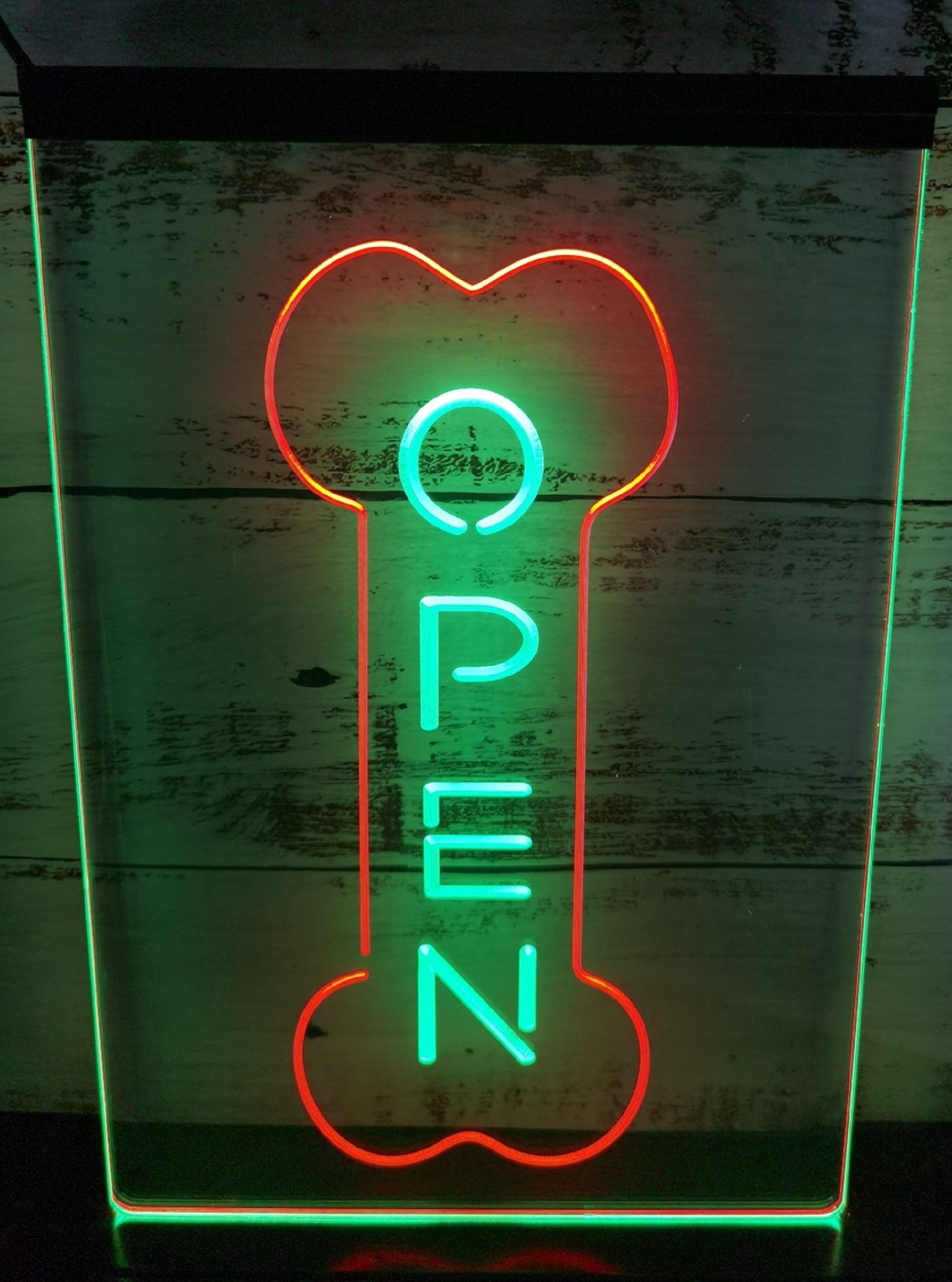 Open Dog Grooming Led Neon Sign Dual Color Pet Dog Grooming Shop Decor
