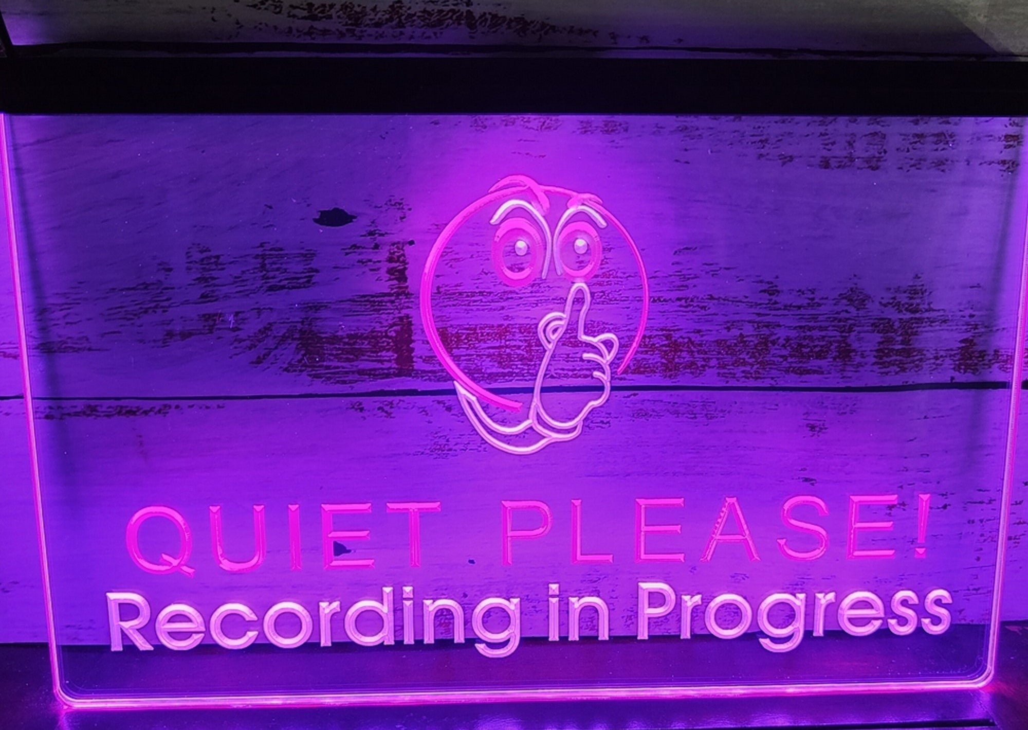 Quiet Please Recording In Progress Led Neon Sign Dual Color Home Music Room Studio Decor