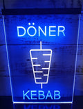 Doner Kebab Led Neon Sign Dual Color Kebab Turkish Lebanese Restaurant Decor