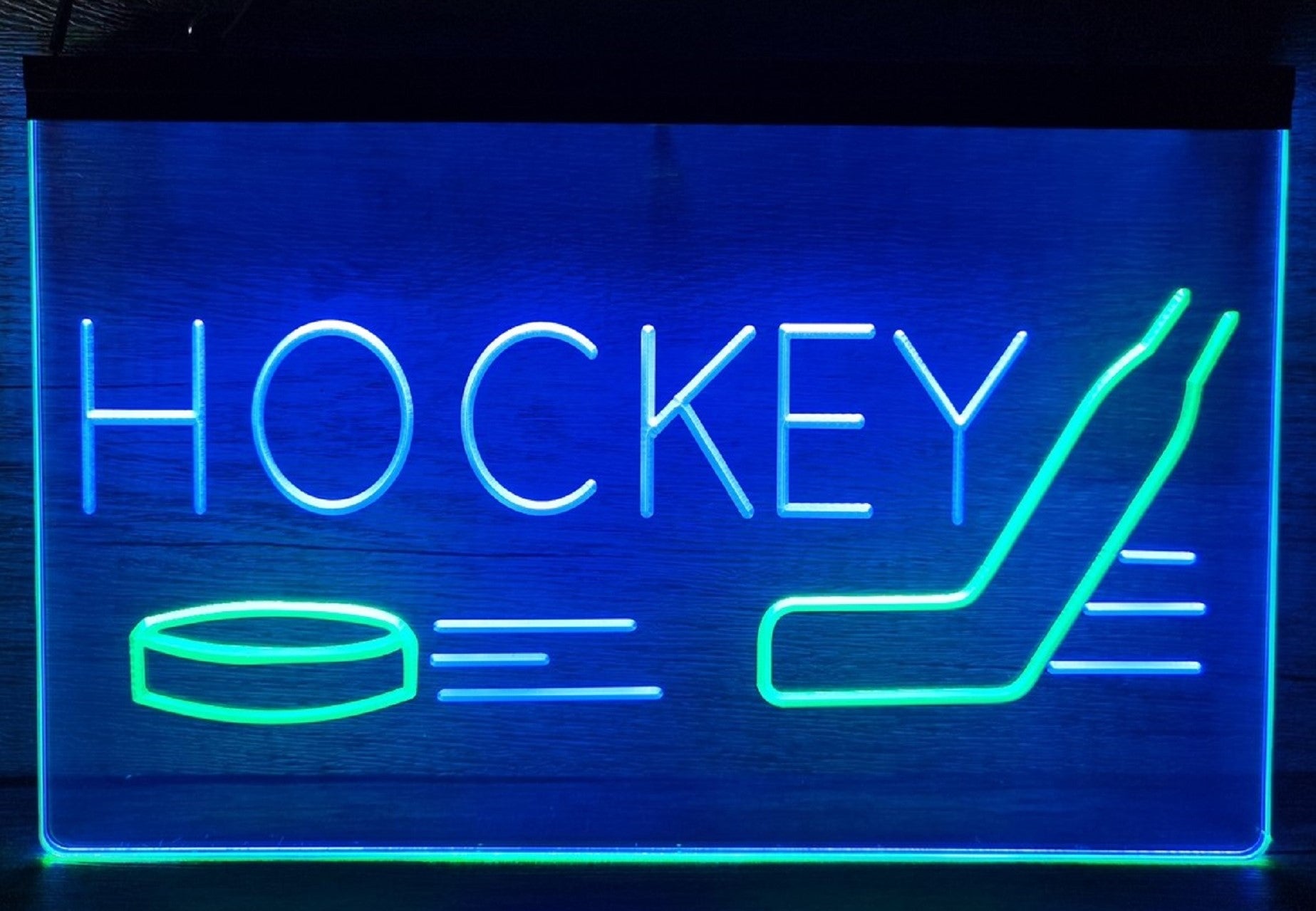 Hockey Led Neon Sign Dual Color Home Sport Club Sportwear Store Decor