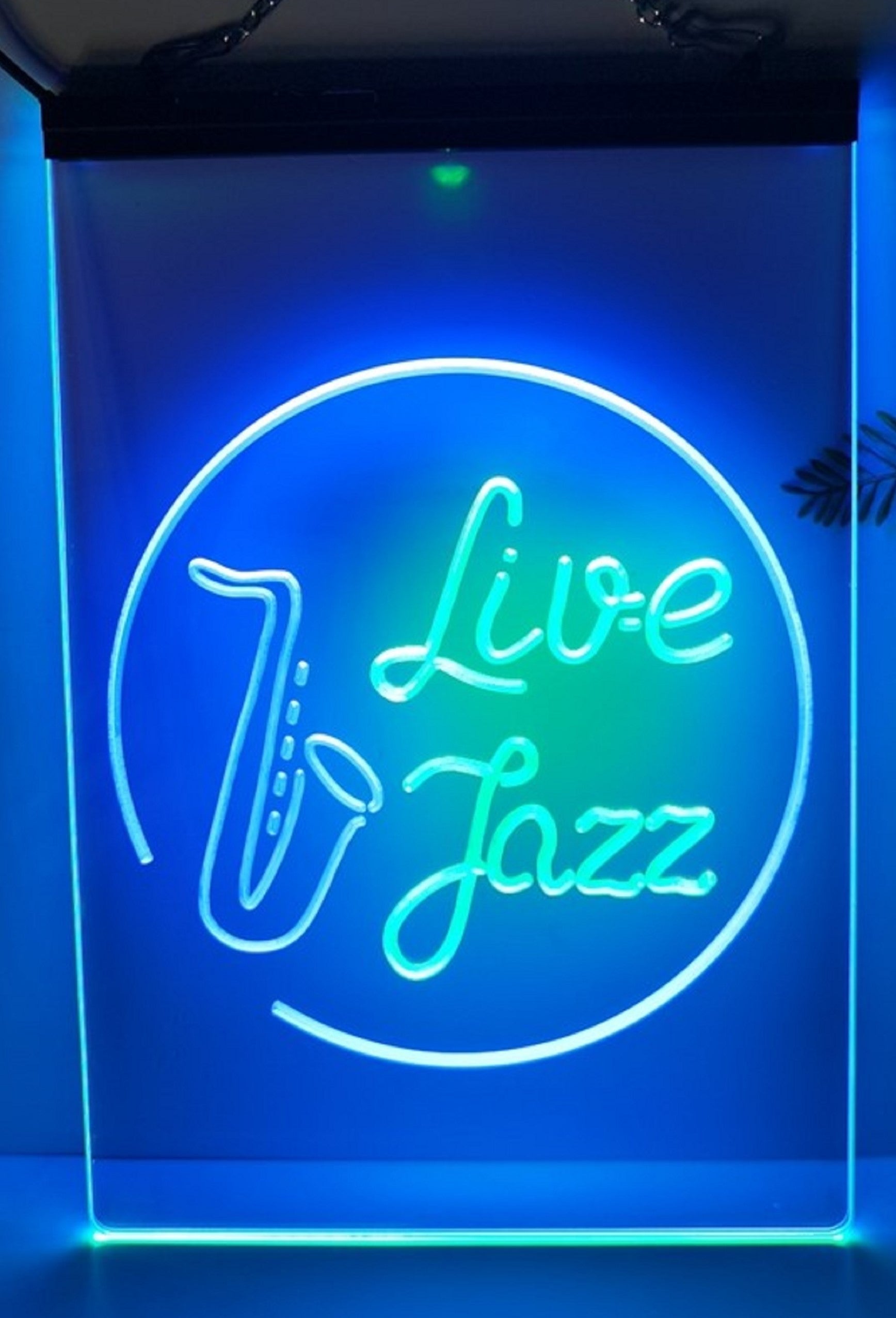 Live Jazz Led Neon Sign Dual Color Home Music Room Studio Music Shop Decor