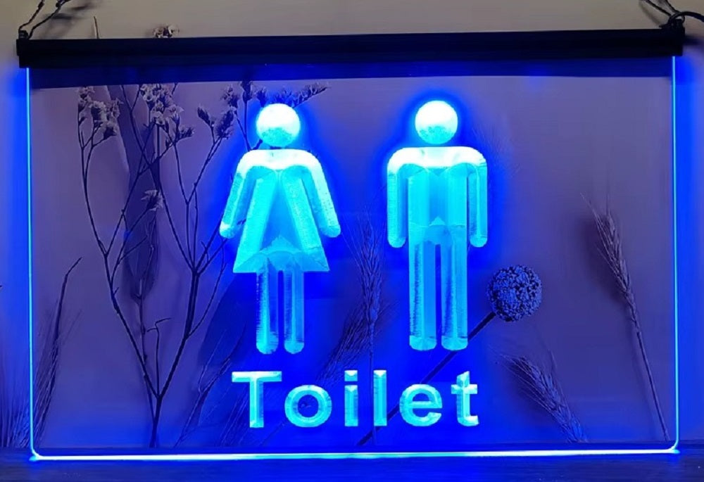 Toilet Male Female Led Neon Sign Store Restaurant Coffee Shop Office Decor