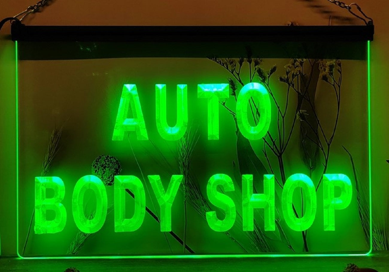 Auto Body Shop Led Neon Sign Car Garage Auto Repair Shop Decor