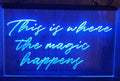 This Is Where The Magic Happens Led Neon Sign Home Man Cave Game Room Workspace Decor