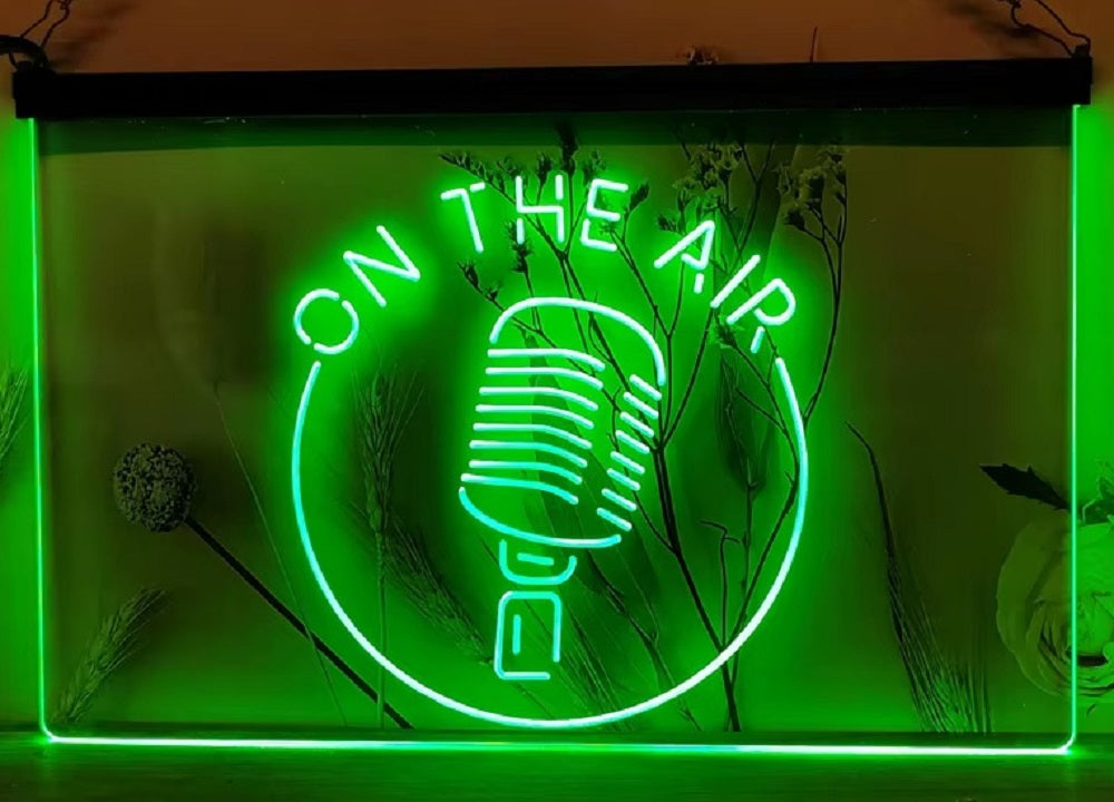On The Air Mic Led Neon Sign Home Studio Room Audio Radio Studio Decor