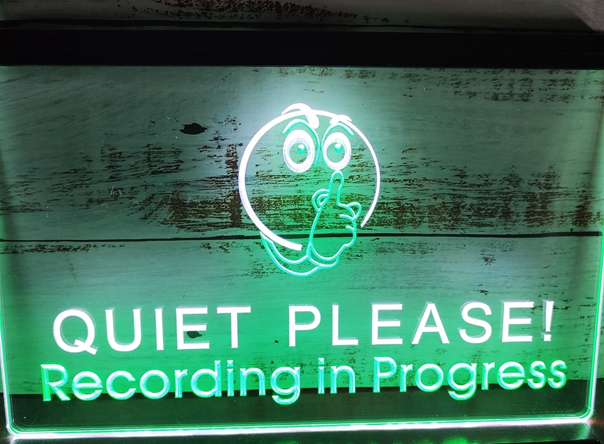 Quiet Please Recording In Progress Led Neon Sign Dual Color Home Music Room Studio Decor