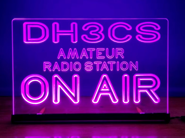 Custom Call Sign Led Neon Sign Amateur Ham Radio Station On Air