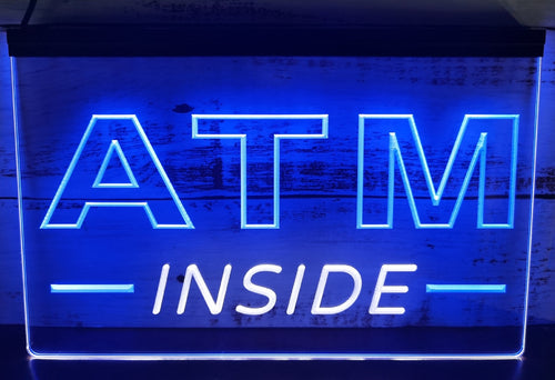 ATM Inside Led Neon Sign Dual Color Grocery Shop Store Restaurant Coffee Shop Decor