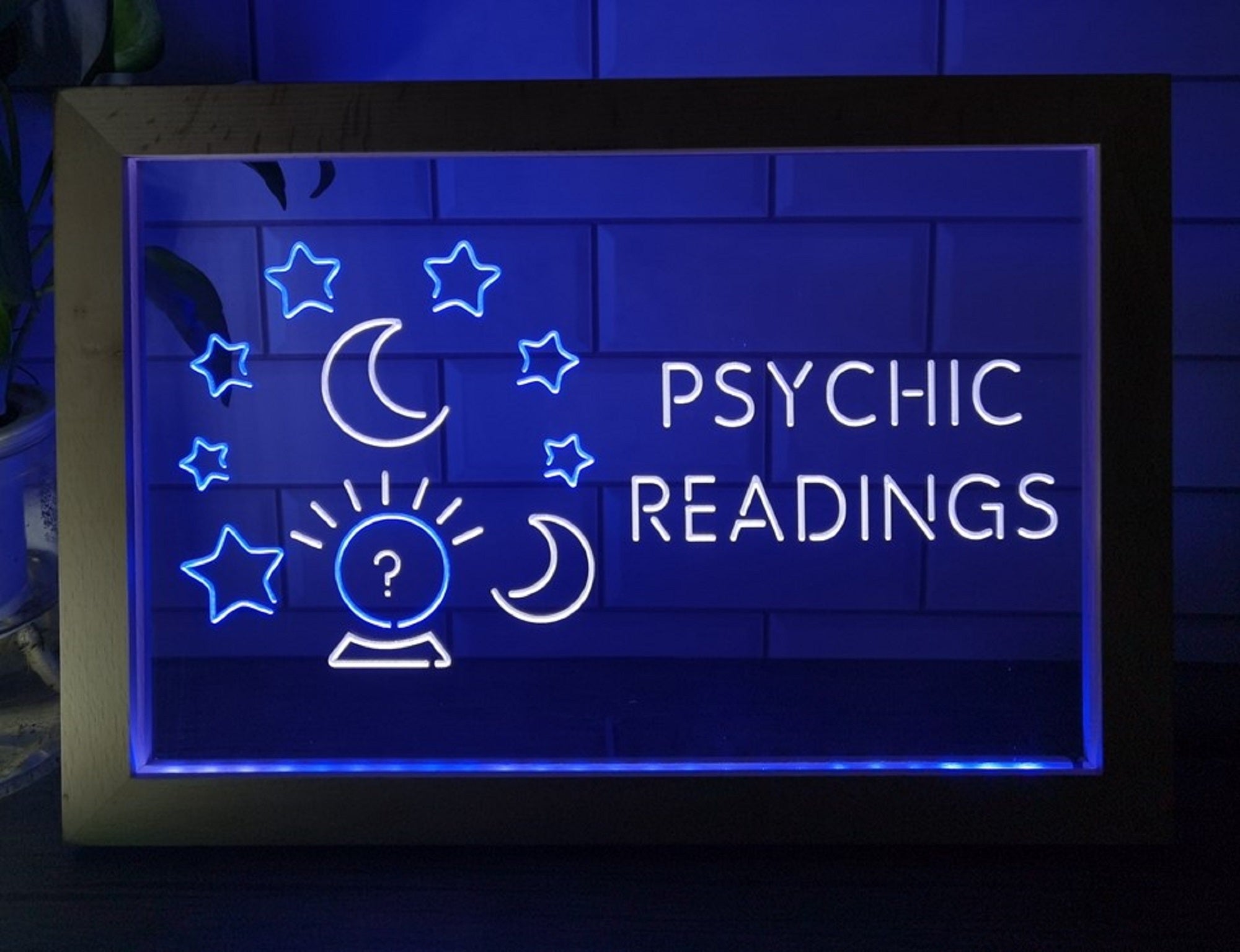 Psychic Readings Led Neon Sign Framed Psychic Tarot Reading Shop Decor