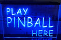 Play Pinball Here Led Neon Sign Arcade Pinball Shop Decor