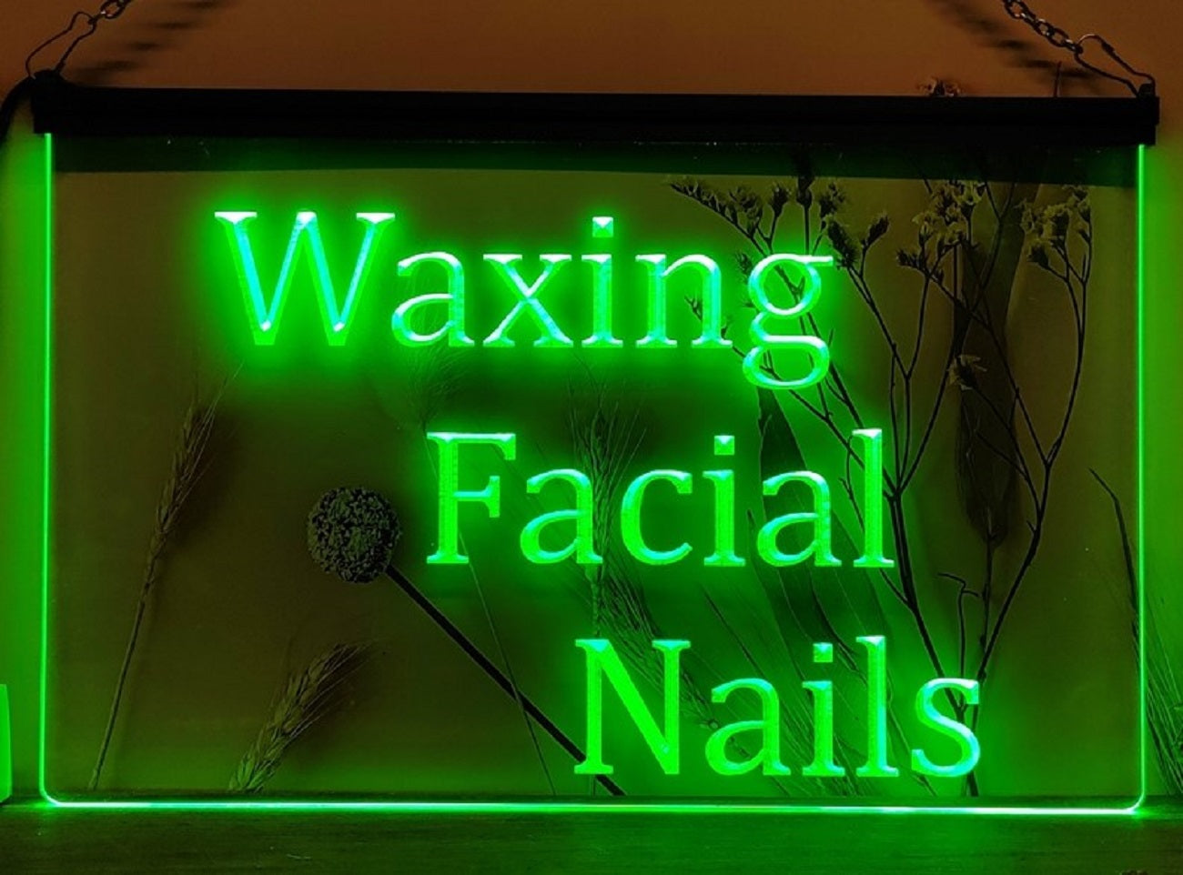 Waxing Facial Nails Led Neon Sign Spa Beauty Salon Decor