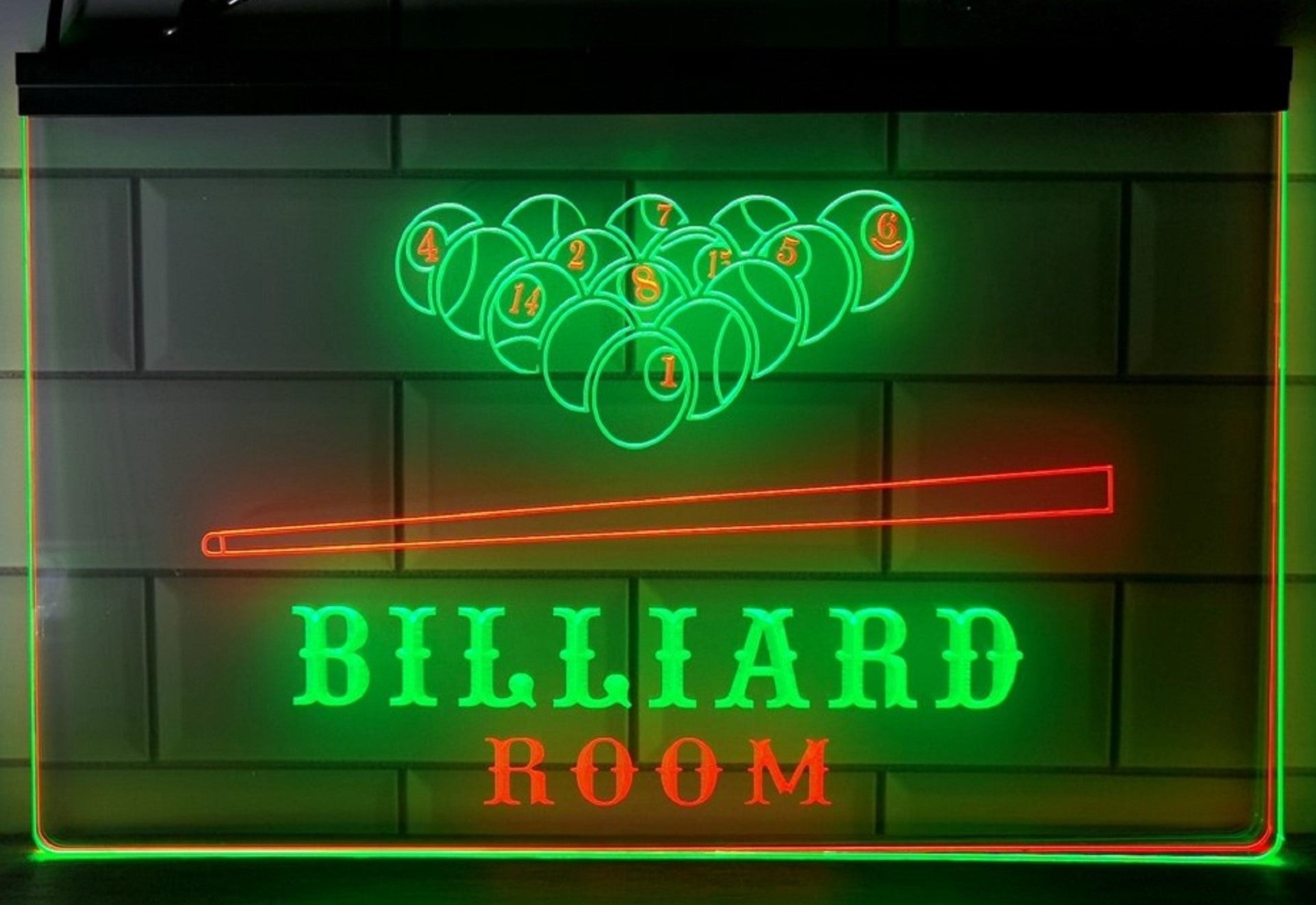Billiard Room Led Neon Sign Dual Color Home Pool Room Billiards Hall Decor