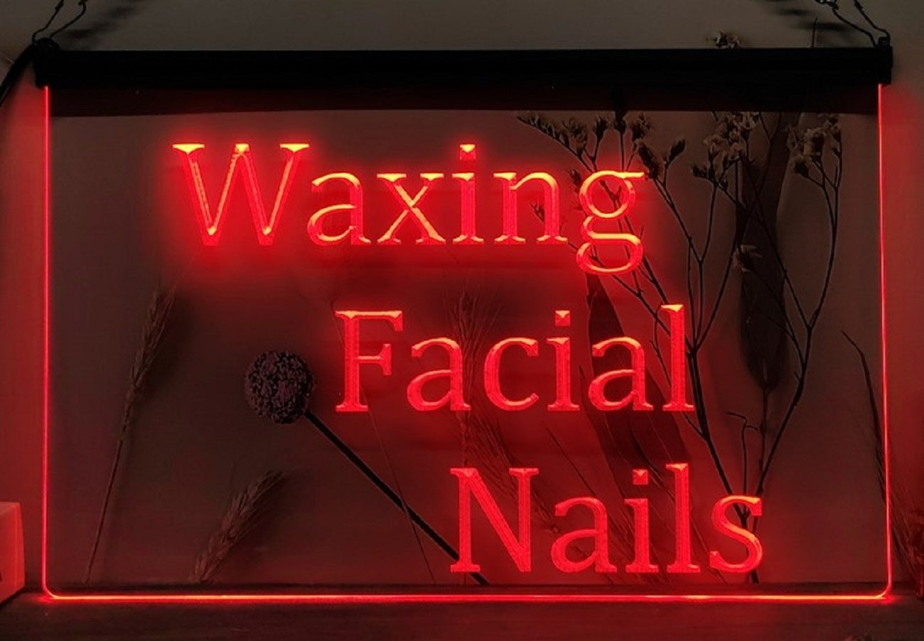 Waxing Facial Nails Led Neon Sign Spa Beauty Salon Decor