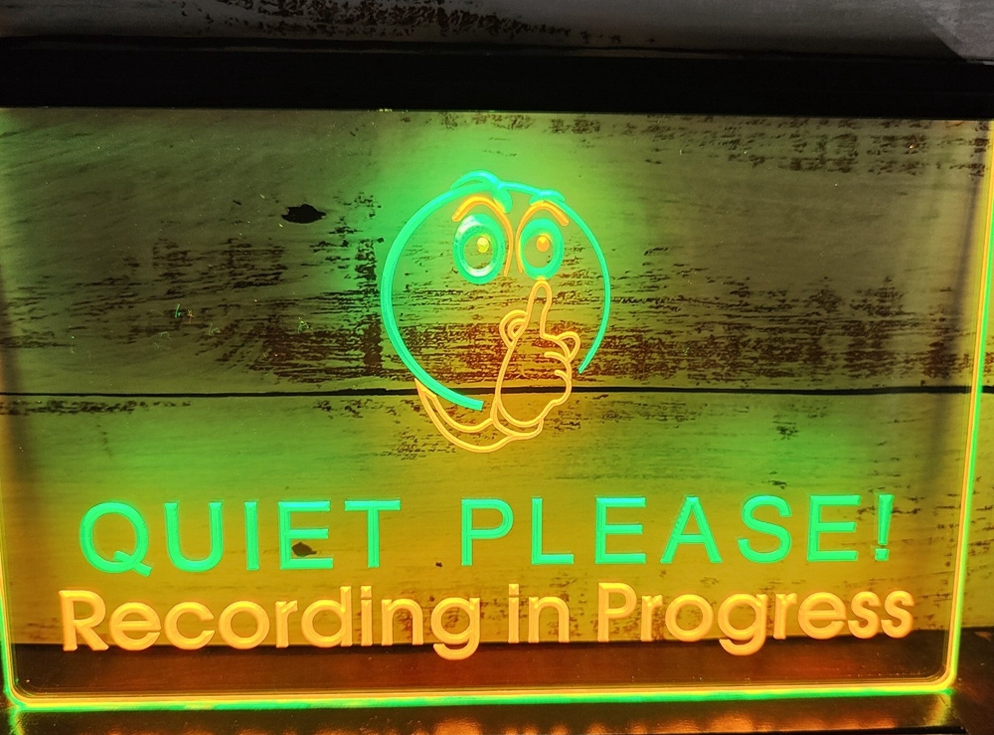 Quiet Please Recording In Progress Led Neon Sign Dual Color Home Music Room Studio Decor