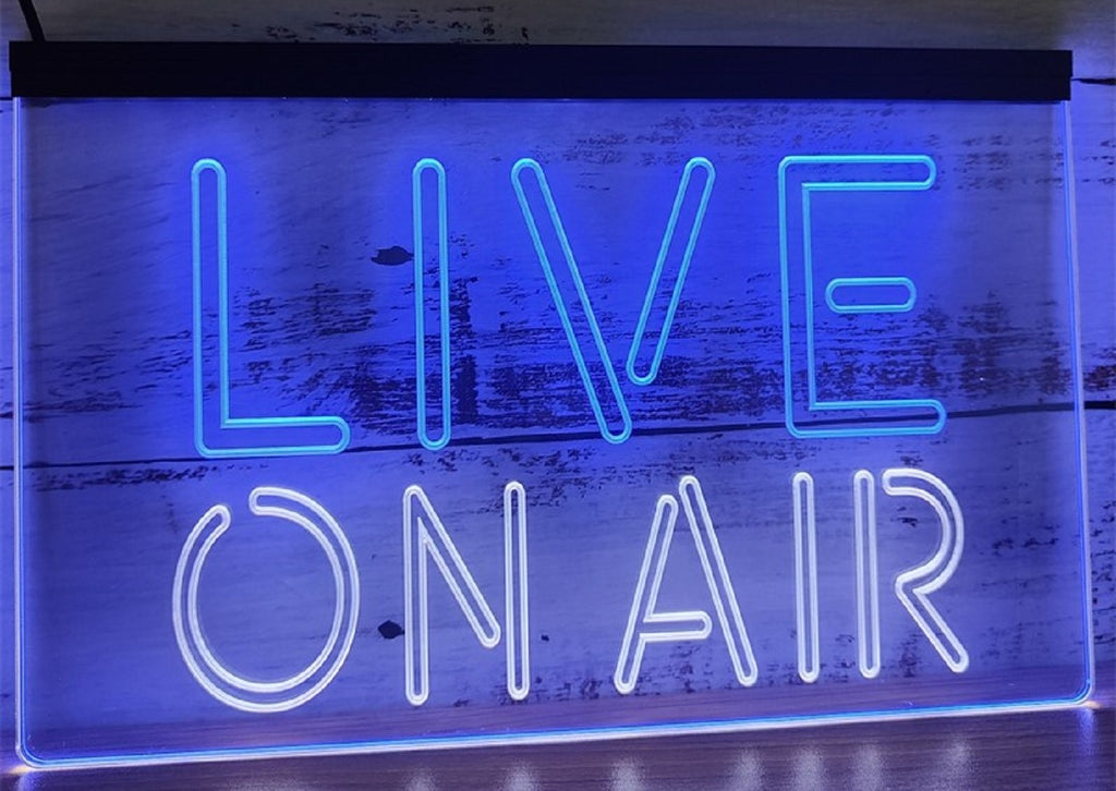 Live On Air Led Neon Sign Dual Color Home Radio TV Studio Music Studio Decor