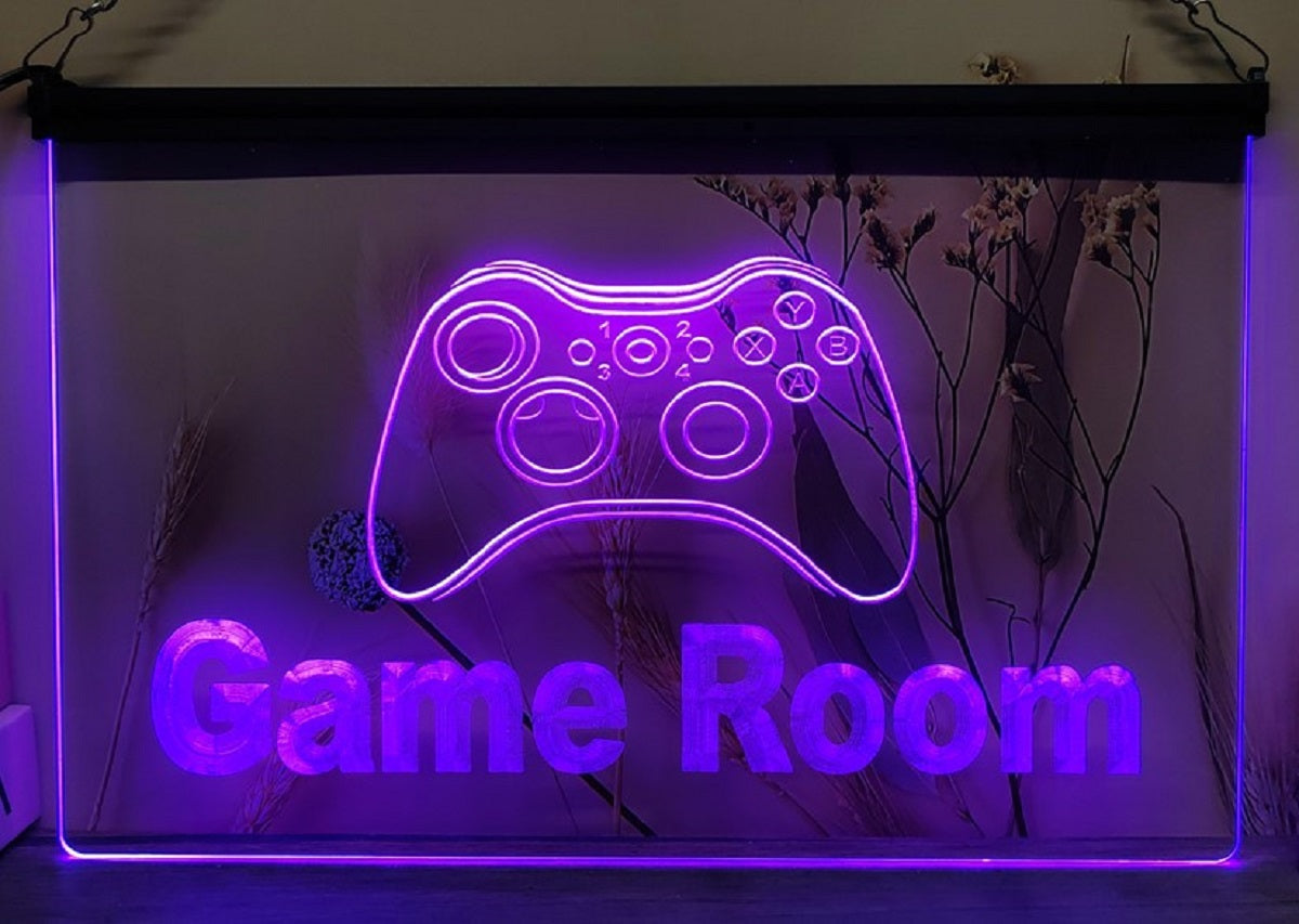 Game Room Controller Led Neon Sign Home Game Room Arcade Pinball Game Shop Decor