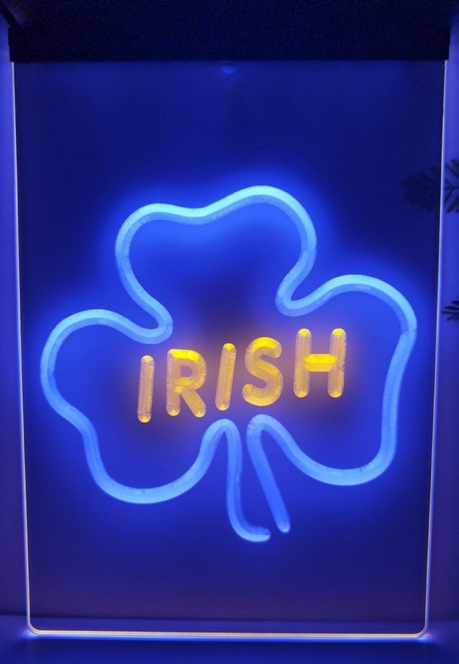 Shamrock Ireland Led Neon Sign Dual Color Wall Hanging Or Desktop Decor