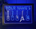 Custom Your Name Guitars Led Neon Sign Framed Home Music Room Studio Guitar Shop Decor