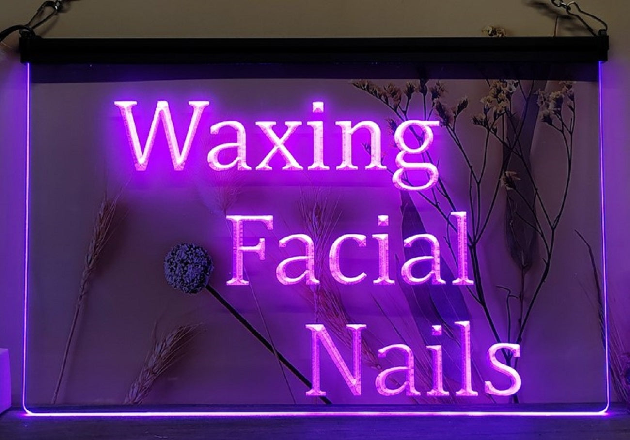 Waxing Facial Nails Led Neon Sign Spa Beauty Salon Decor