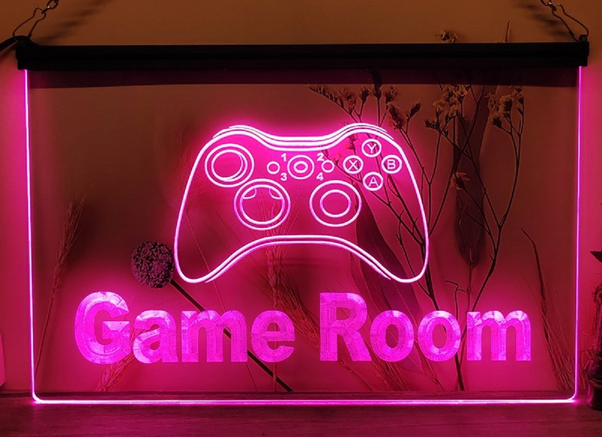 Game Room Controller Led Neon Sign Home Game Room Arcade Pinball Game Shop Decor