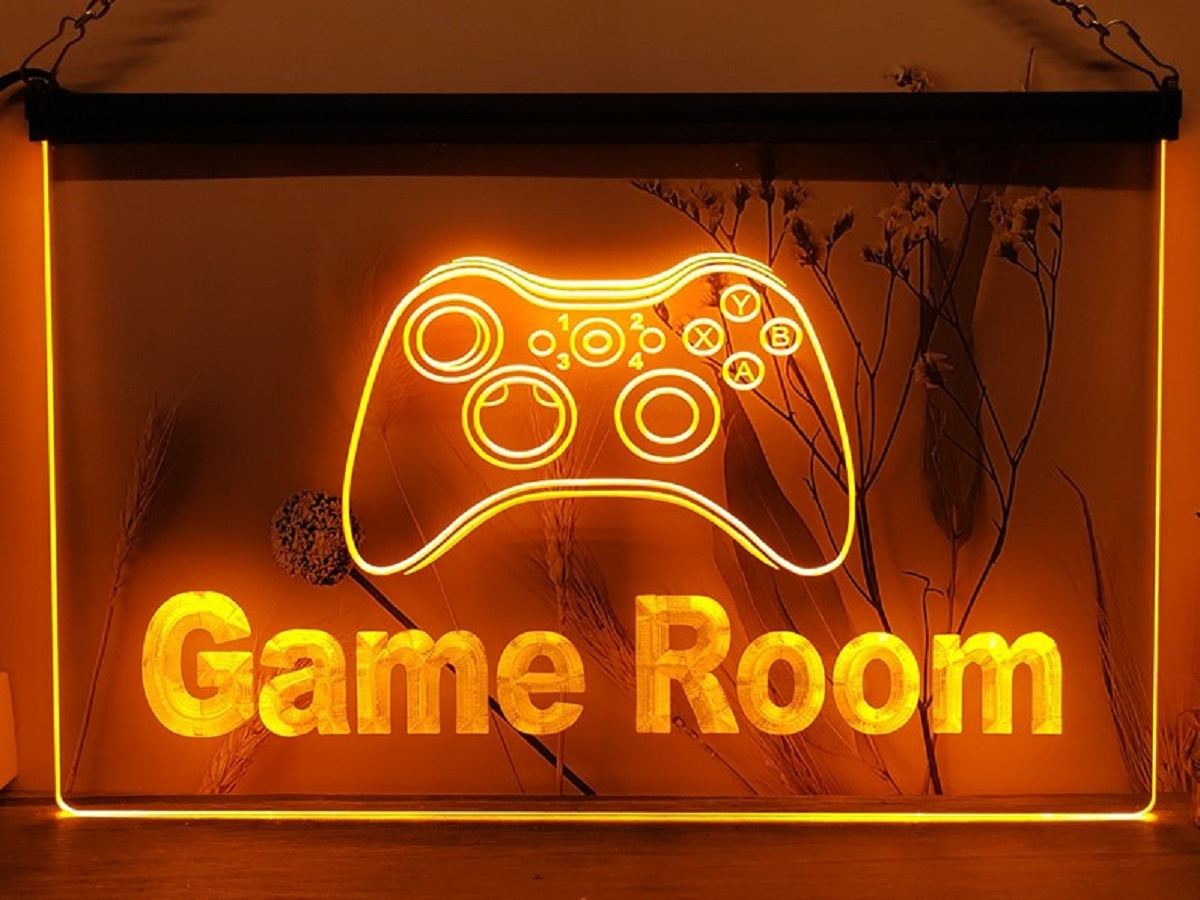 Game Room Controller Led Neon Sign Home Game Room Arcade Pinball Game Shop Decor