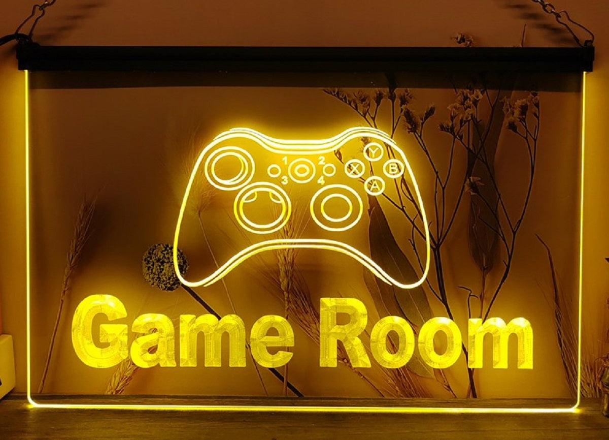 Game Room Controller Led Neon Sign Home Game Room Arcade Pinball Game Shop Decor