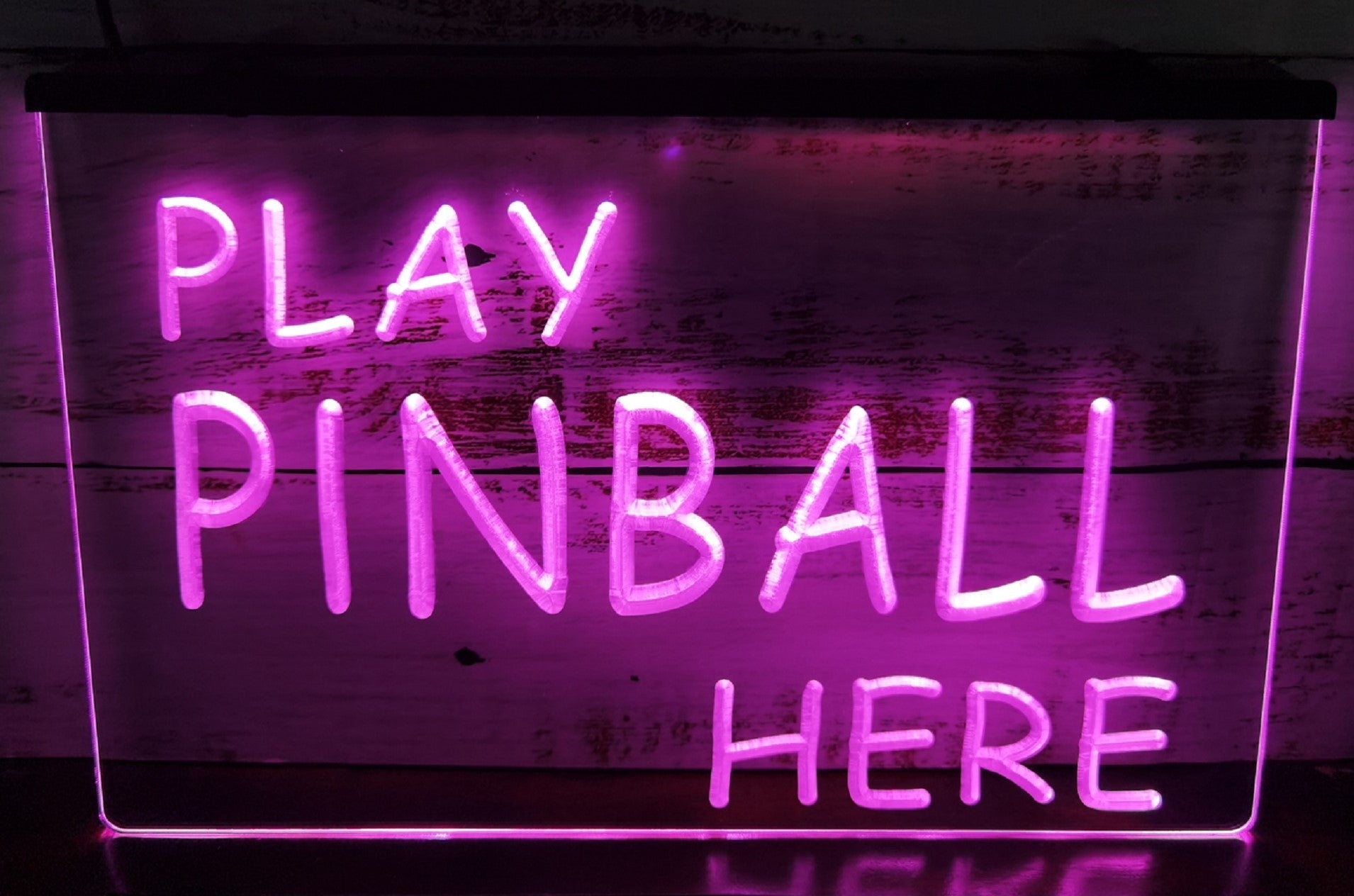 Play Pinball Here Led Neon Sign Arcade Pinball Shop Decor