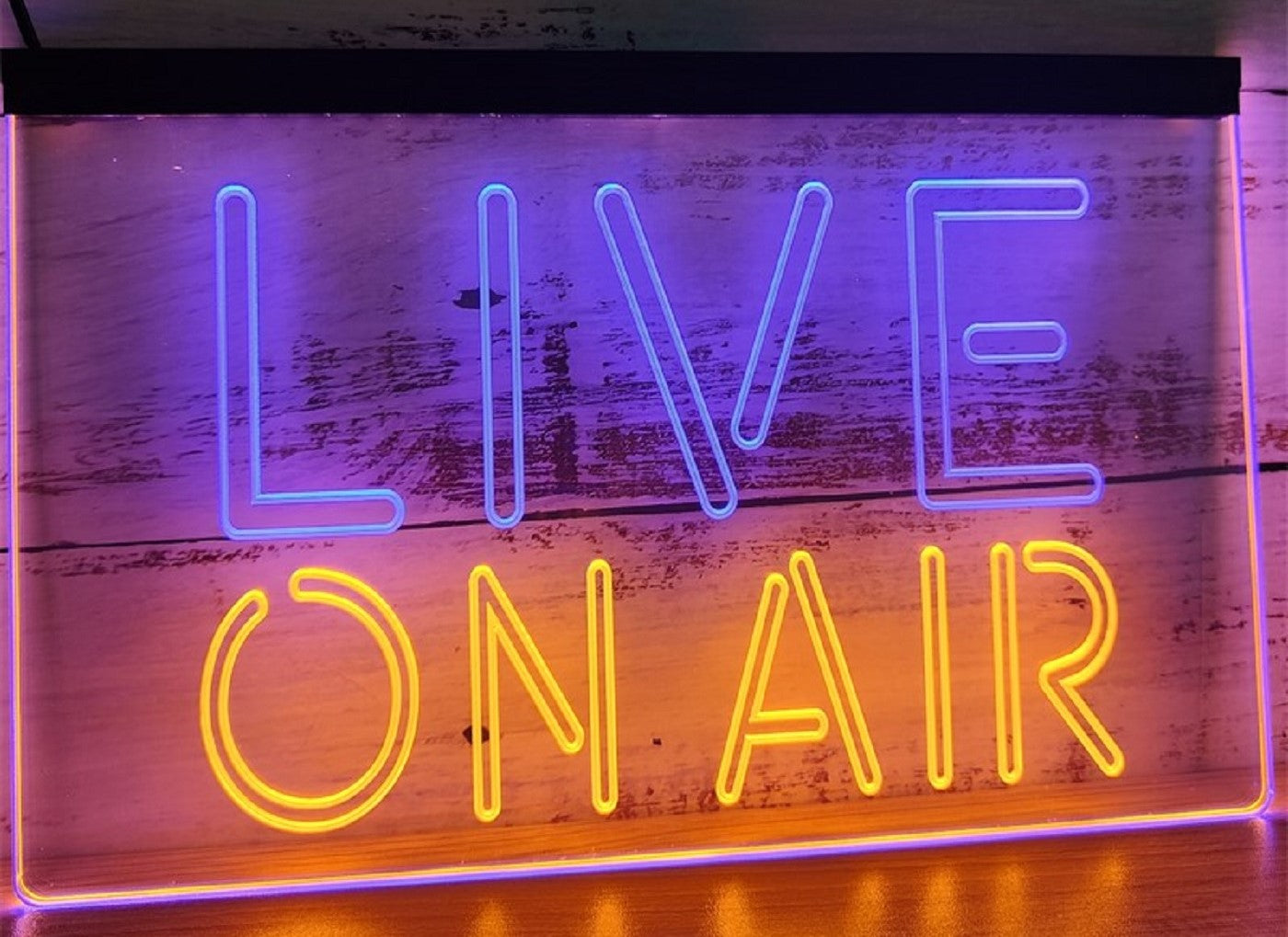 Live On Air Led Neon Sign Dual Color Home Radio TV Studio Music Studio Decor