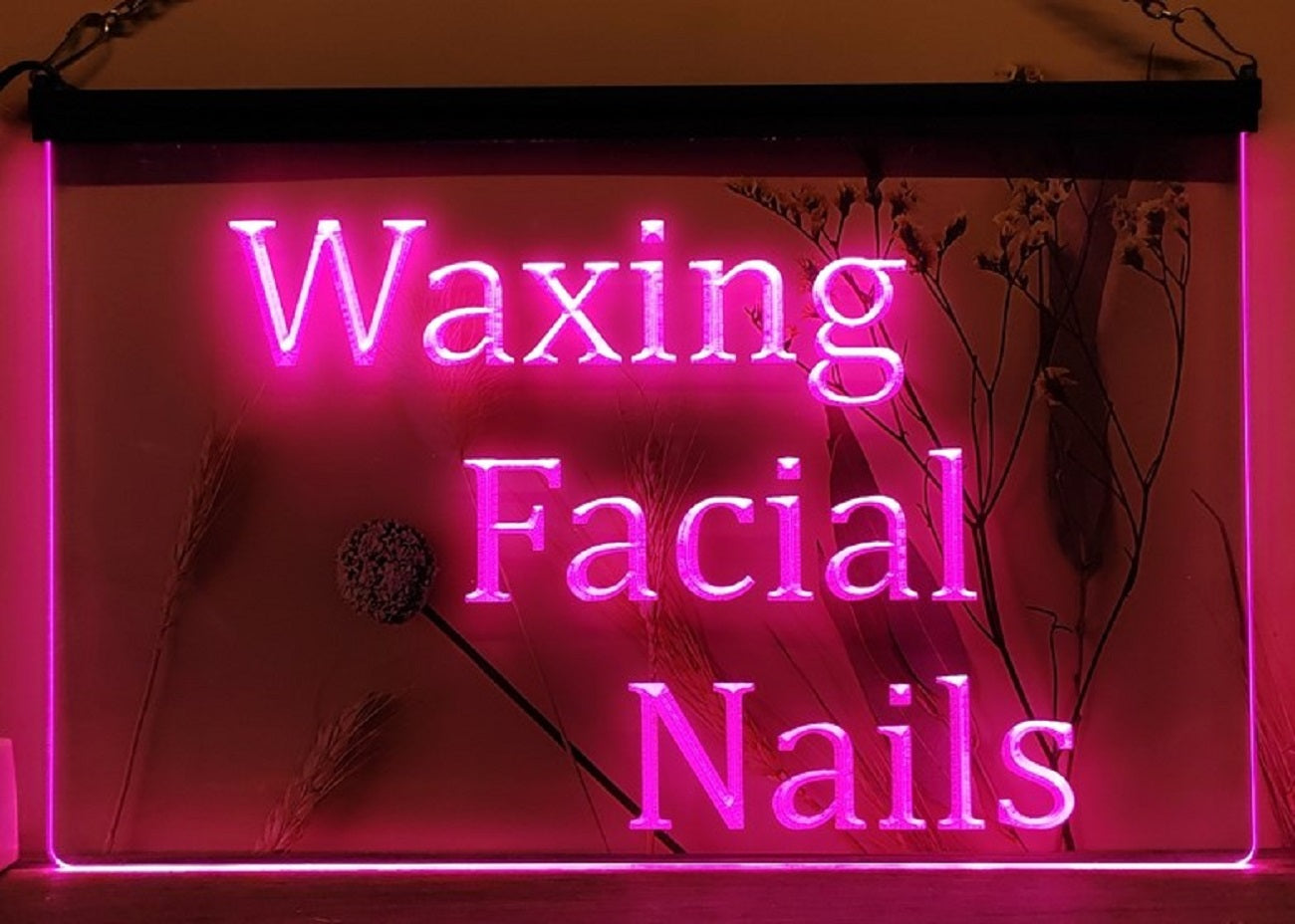 Waxing Facial Nails Led Neon Sign Spa Beauty Salon Decor