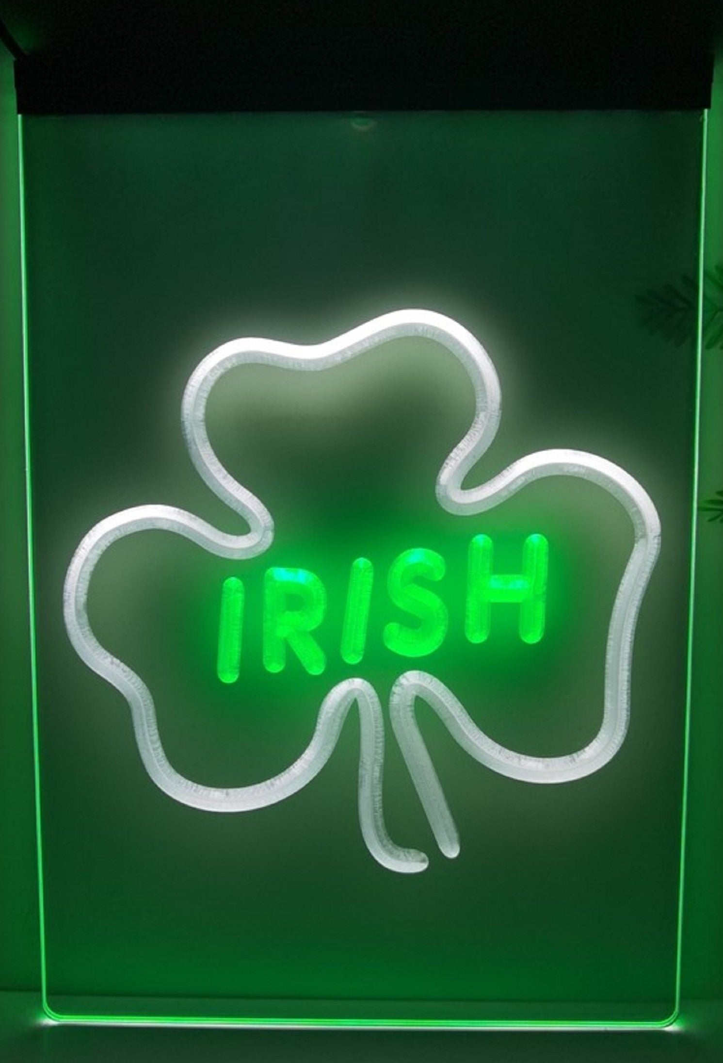 Shamrock Ireland Led Neon Sign Dual Color Wall Hanging Or Desktop Decor