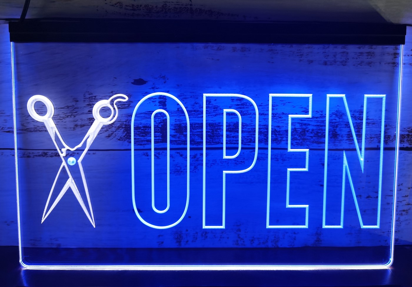 Barber Salon Open Led Neon Sign Dual Color Barber Shop Haircut Salon Decor