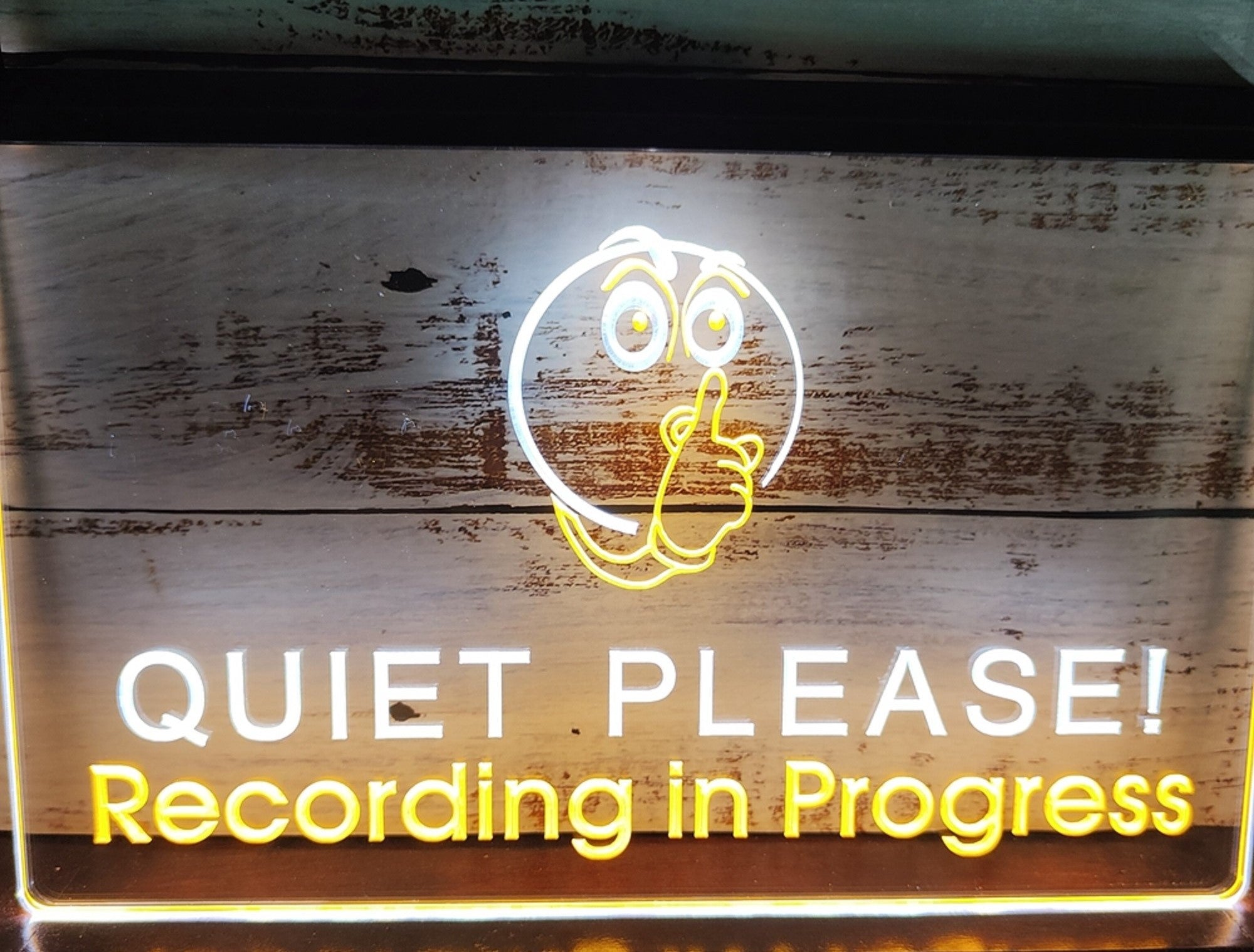 Quiet Please Recording In Progress Led Neon Sign Dual Color Home Music Room Studio Decor