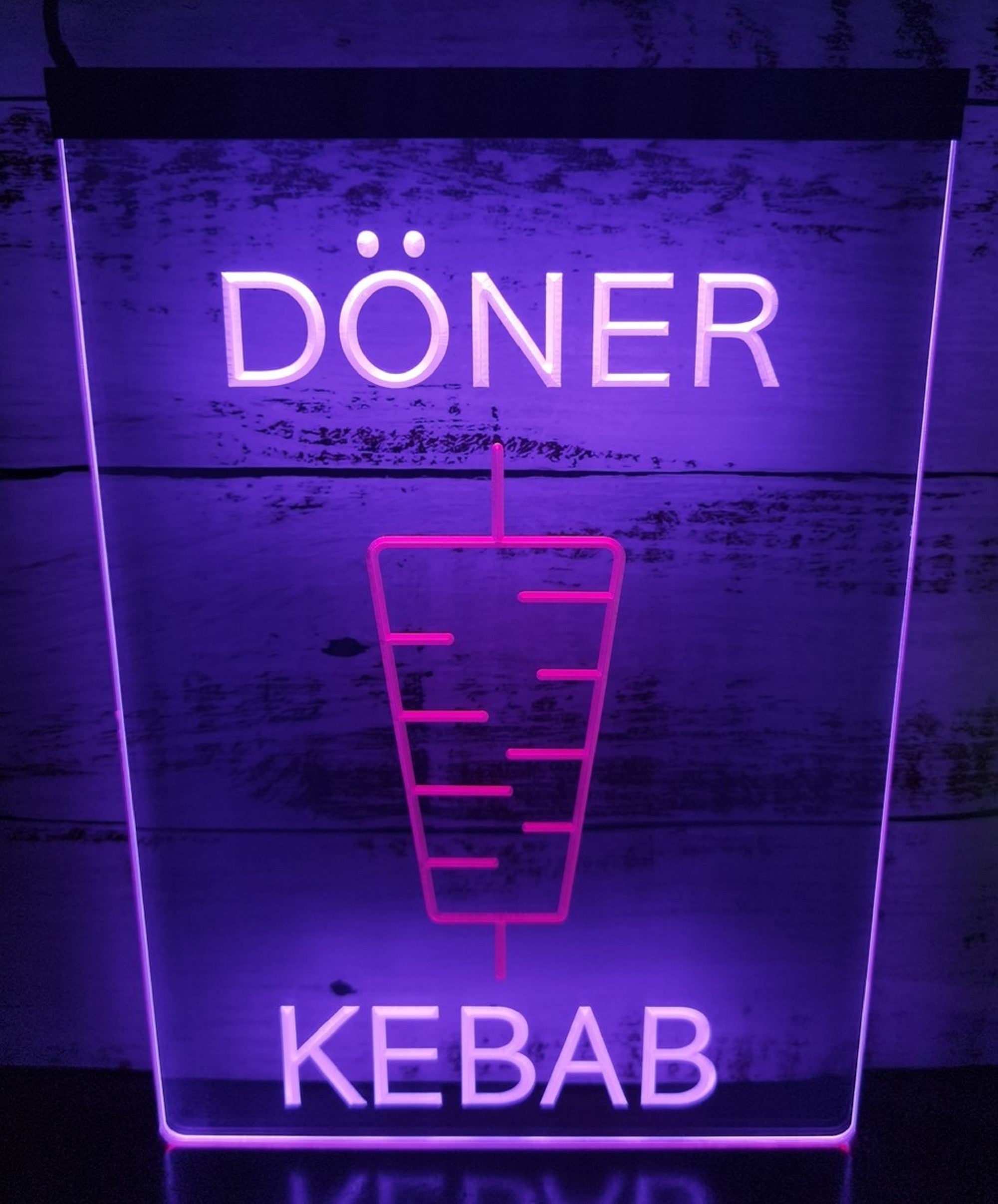 Doner Kebab Led Neon Sign Dual Color Kebab Turkish Lebanese Restaurant Decor