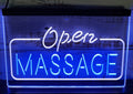 Open Massage Led Neon Sign Dual Color Massage Salon Decor